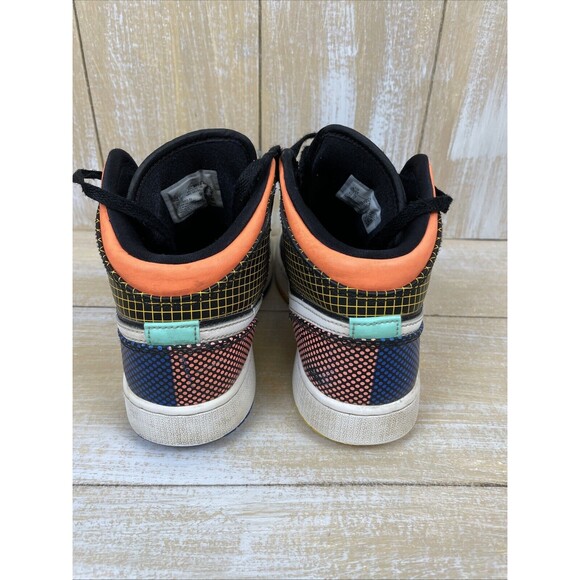 Nike Air Jordan 1 GS Mid MMD Multi-Color Grid DC4092-001 Size 5.5Y - Picture 4 of 10